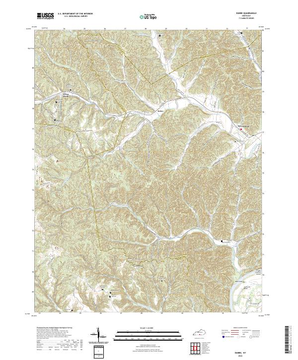 USGS Topographic Map – Dubre