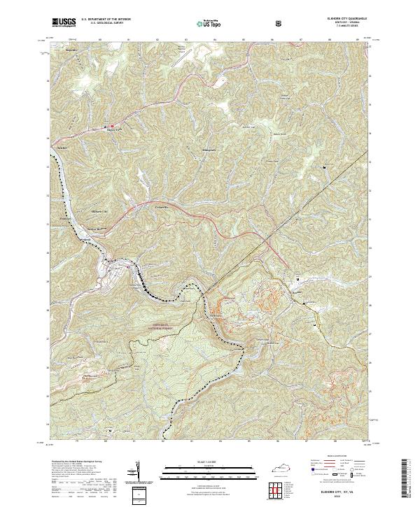 USGS Topographic Map – Elkhorn City