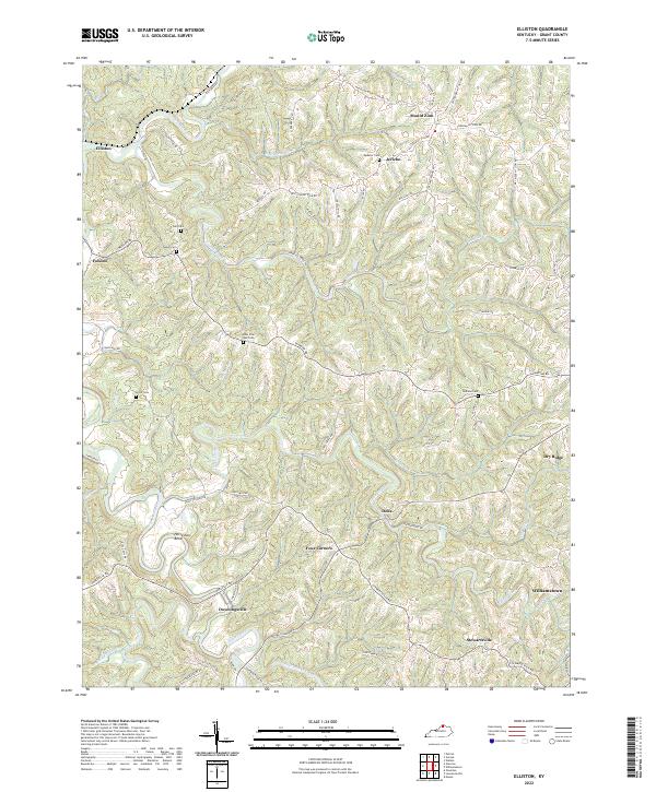 USGS Topographic Map – Elliston