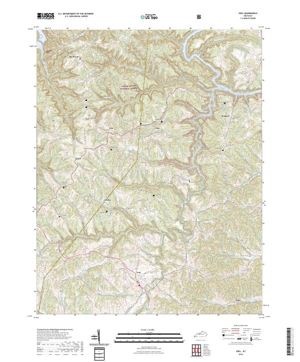 USGS Topographic Map – Ezel