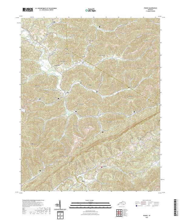 USGS Topographic Map – Frakes