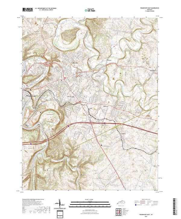 USGS Topographic Map – Frankfort East