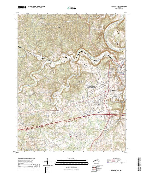 USGS Topographic Map – Frankfort West