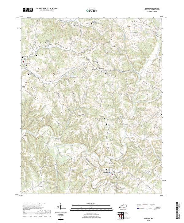 USGS Topographic Map – Gamaliel
