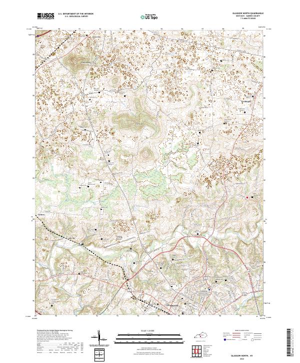 USGS Topographic Map – Glasgow North