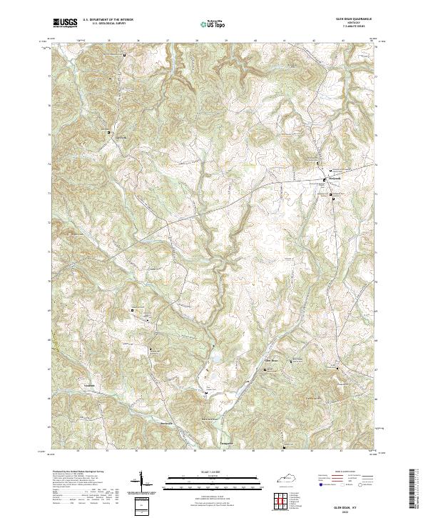 USGS Topographic Map – Glen Dean