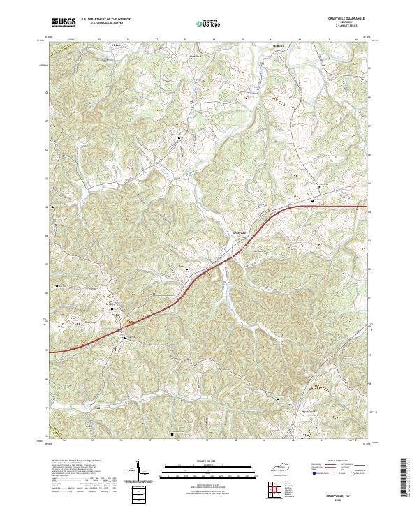 USGS Topographic Map – Gradyville