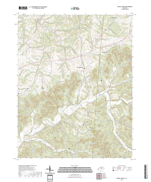 USGS Topographic Map – Gravel Switch
