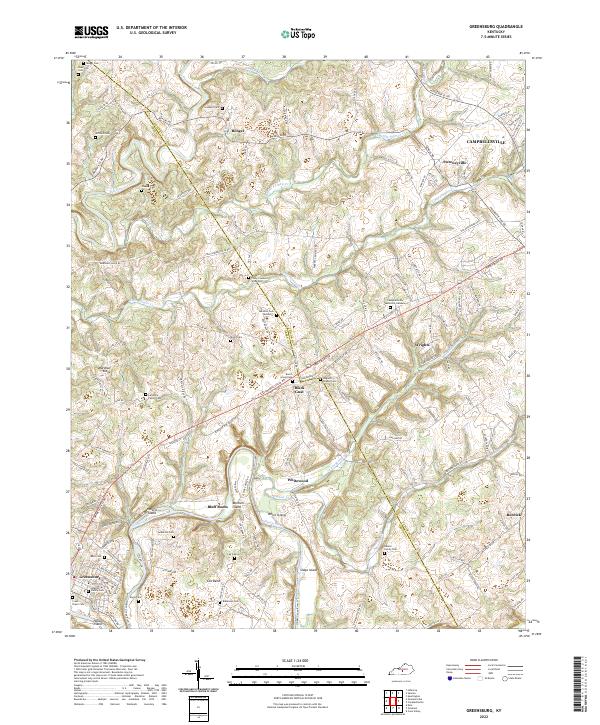 USGS Topographic Map – Greensburg