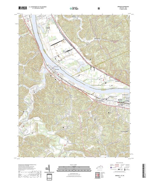 USGS Topographic Map – Greenup