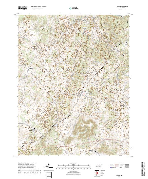 USGS Topographic Map – Guston