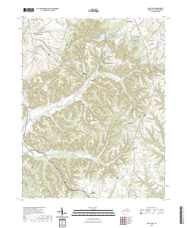 USGS Topographic Map – Halls Gap