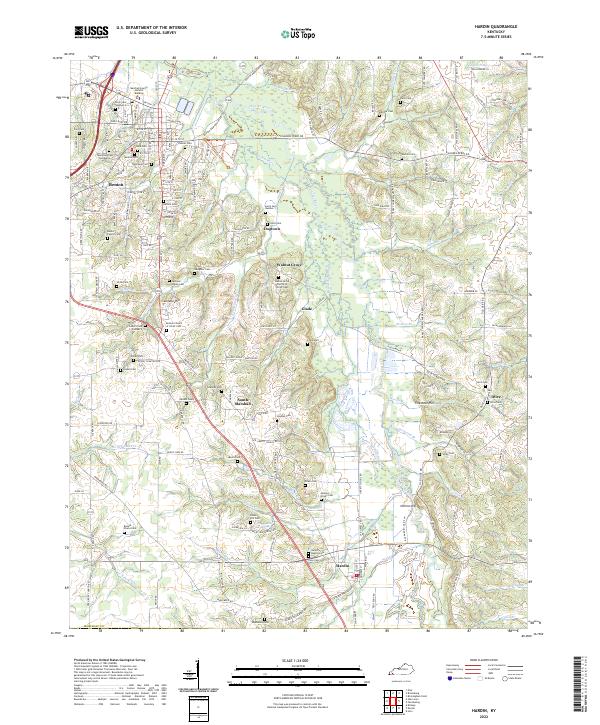 USGS Topographic Map – Hardin