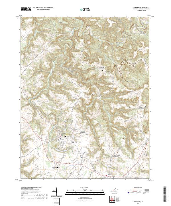 USGS Topographic Map – Hardinsburg