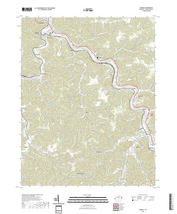 USGS Topographic Map – Harold