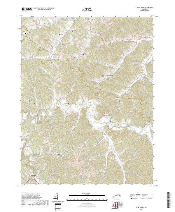 USGS Topographic Map – Hazel Green