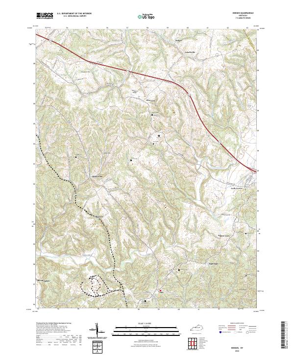 USGS Topographic Map – Hedges