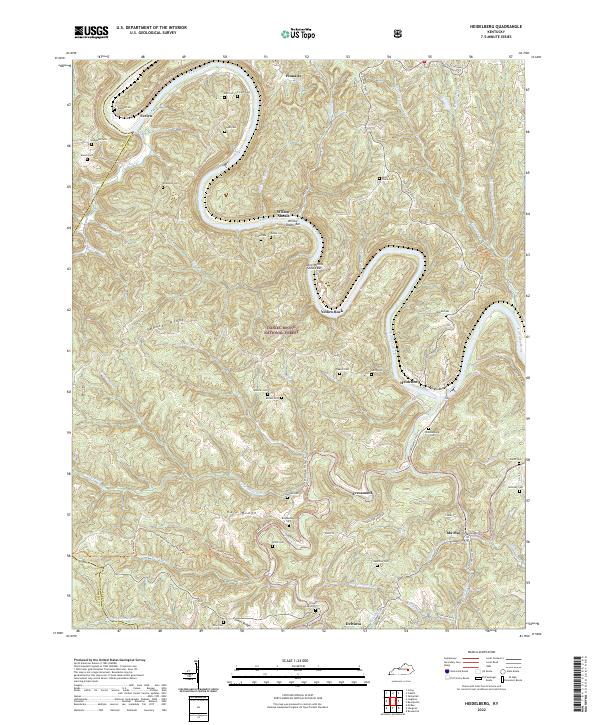 USGS Topographic Map – Heidelberg