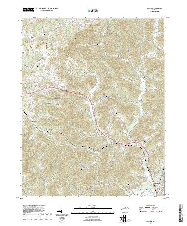 USGS Topographic Map – Heidrick