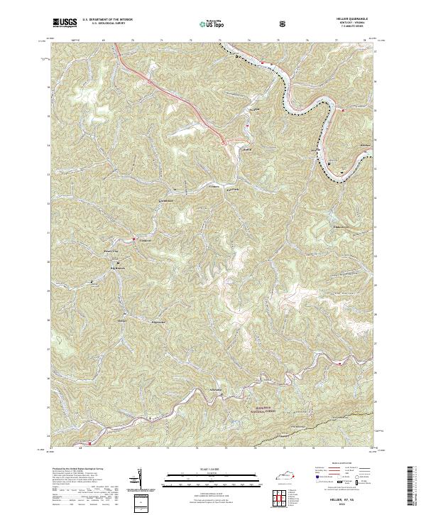 USGS Topographic Map – Hellier