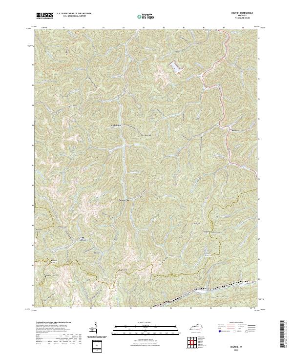 USGS Topographic Map – Helton