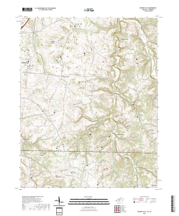 USGS Topographic Map – Hickory Flat