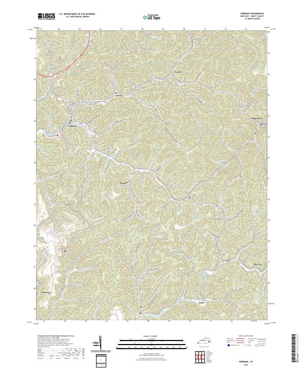USGS Topographic Map – Hindman
