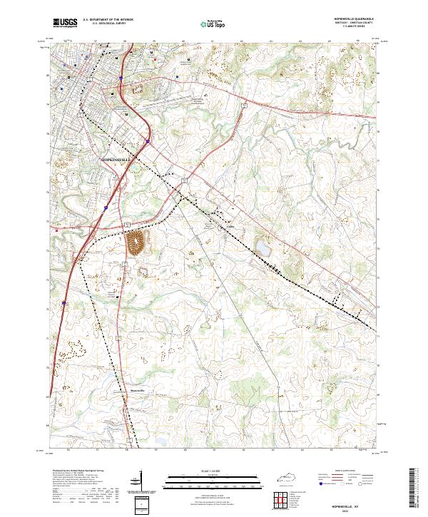 USGS Topographic Map – Hopkinsville