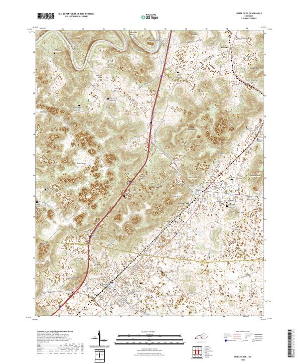 USGS Topographic Map – Horse Cave