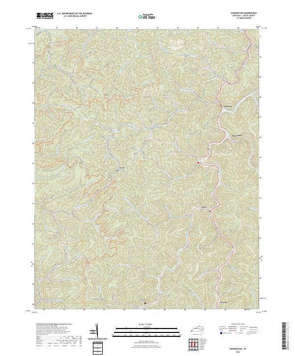 USGS Topographic Map – Hoskinston