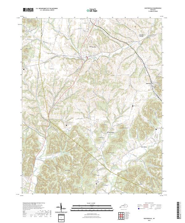 USGS Topographic Map – Hustonville