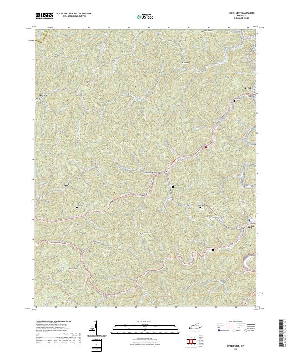 USGS Topographic Map – Hyden West