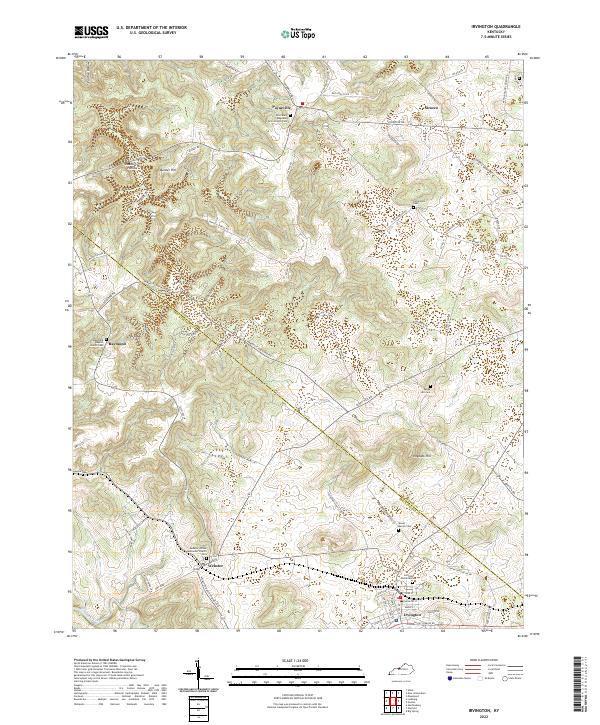 USGS Topographic Map – Irvington