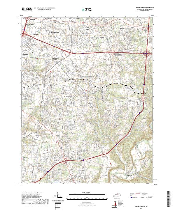 USGS Topographic Map – Jeffersontown