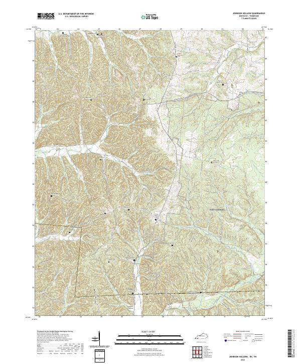 USGS Topographic Map – Johnson Hollow