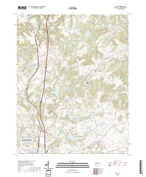 USGS Topographic Map – Kelly