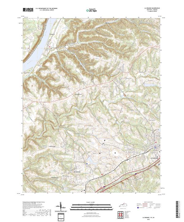 USGS Topographic Map – La Grange