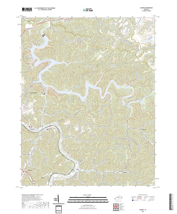 USGS Topographic Map – Lancer