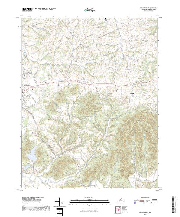 USGS Topographic Map – Lebanon East
