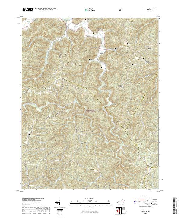 USGS Topographic Map – Leighton