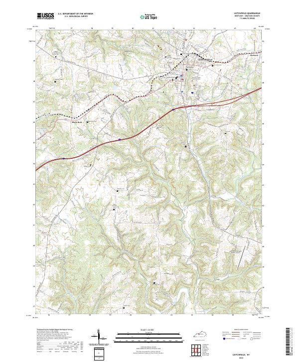 USGS Topographic Map – Leitchfield