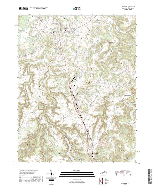 USGS Topographic Map – Lewisburg