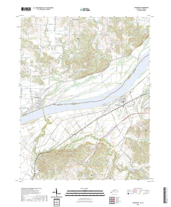 USGS Topographic Map – Lewisport