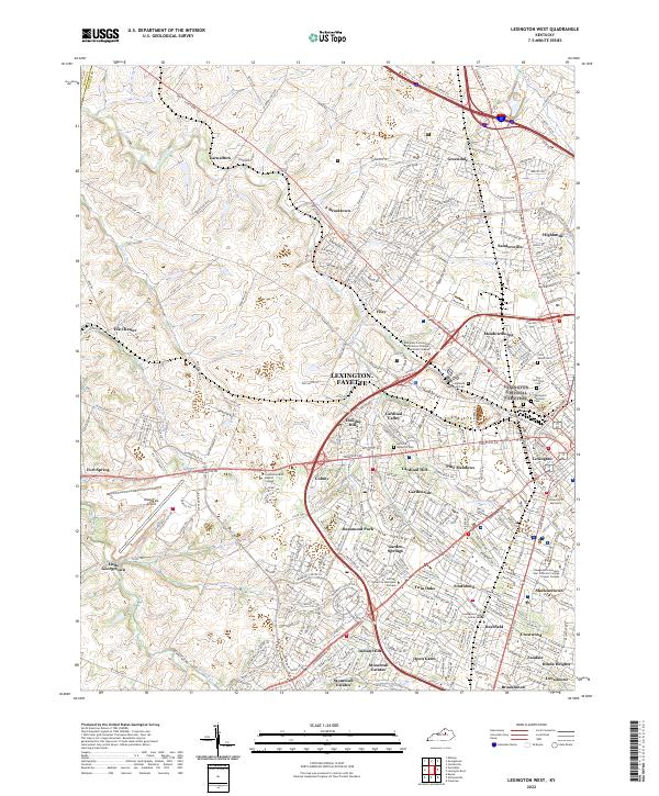 USGS Topographic Map – Lexington West