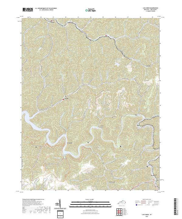 USGS Topographic Map – Lick Creek