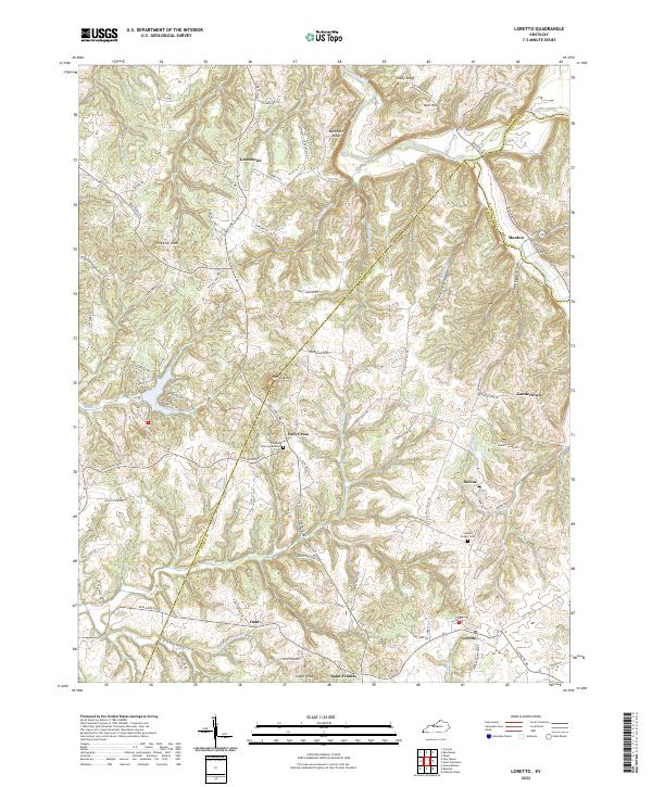 USGS Topographic Map – Loretto
