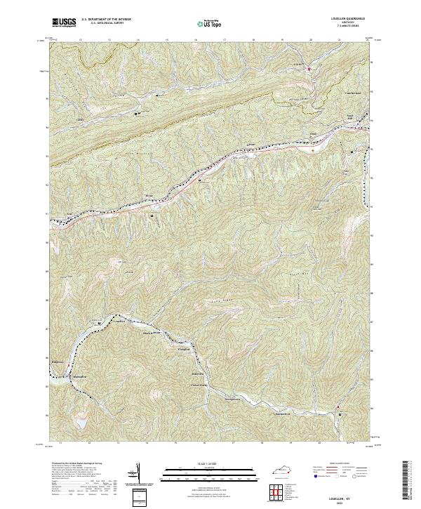 USGS Topographic Map – Louellen