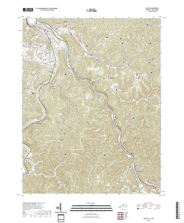 USGS Topographic Map – Louisa