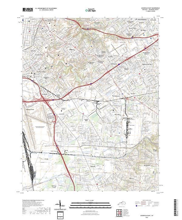 USGS Topographic Map – Louisville East