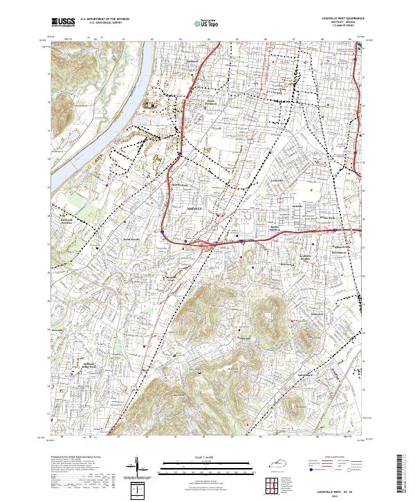 USGS Topographic Map – Louisville West